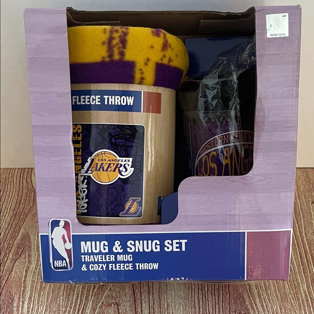 NBA Los Angeles Lakers Traveler Mug & Cozy Fleece Throw